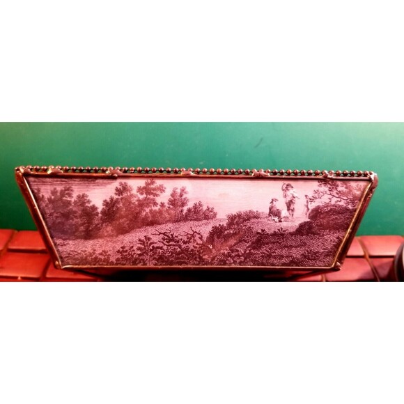 Fringe Studio French Art Nouveau Woman's Silhouette Decorative Glass Tray - Picture 3 of 7